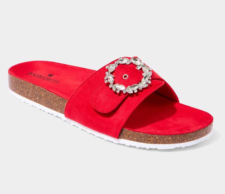 Actual product image Joe Browns Jewelled Buckle Slider Sandals (41)