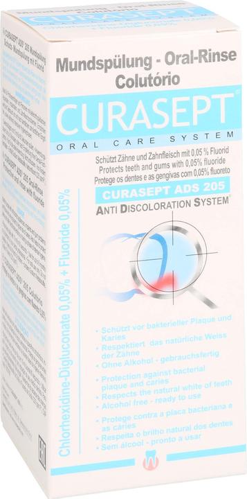 Produktbild Curasept 0,05% Chlorhexidin - ADS 205, 200 ml FLA (200 ml, Mundspülung)