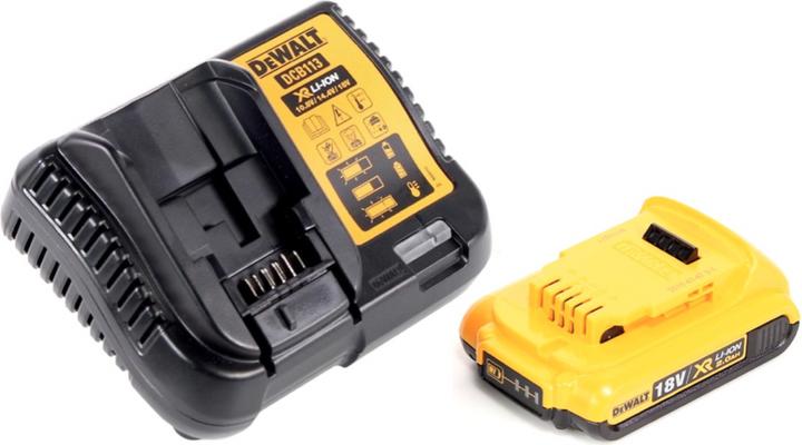 Produktbild DeWalt DCE 530 D1 Akku Heissluftpistole 18V 530°C + 1x Akku 2,0Ah + 1x Lader + Flächen- und