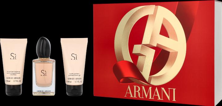 Immagine prodotto Giorgio Armani Sì Set Eau de Parfum 50ml + Gel doccia 50ml + Latte corpo 50ml (Eau de parfum, 150 ml)