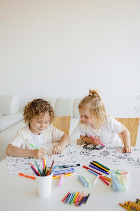 Actual product image Funny Mat Reusable Painting Mat MONSTER TRUCKS (48 x 33.5 cm)