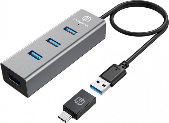 Graugear Usb-Hub (USB-C, 4 Havens)