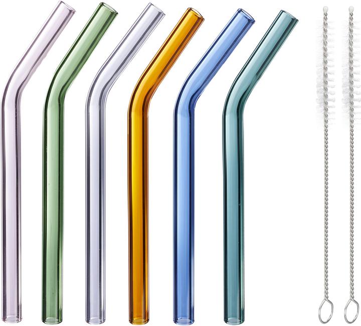 Productafbeelding Relaxdays Glazen rietjes (6 x)