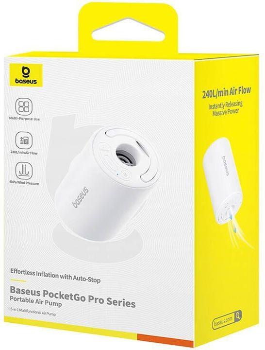 Productafbeelding Baseus PocketGo Pro-serie draagbare luchtpomp Stellar Wit (Extra vulling)