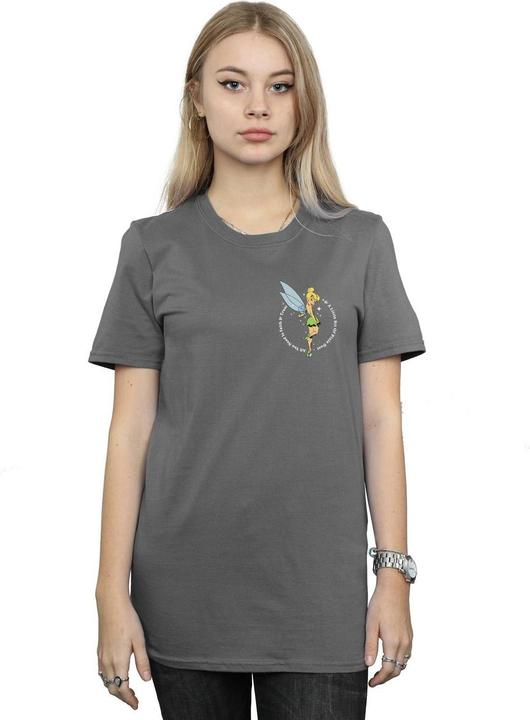 Actual product image Disney Womens/Ladies Peter Pan Tinker Bell Cotton Boyfriend T-Shirt (L)