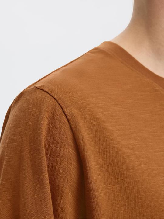 Actual product image Selected Homme Slhaspen Slub Ss O-Neck Tee Noos (XL)