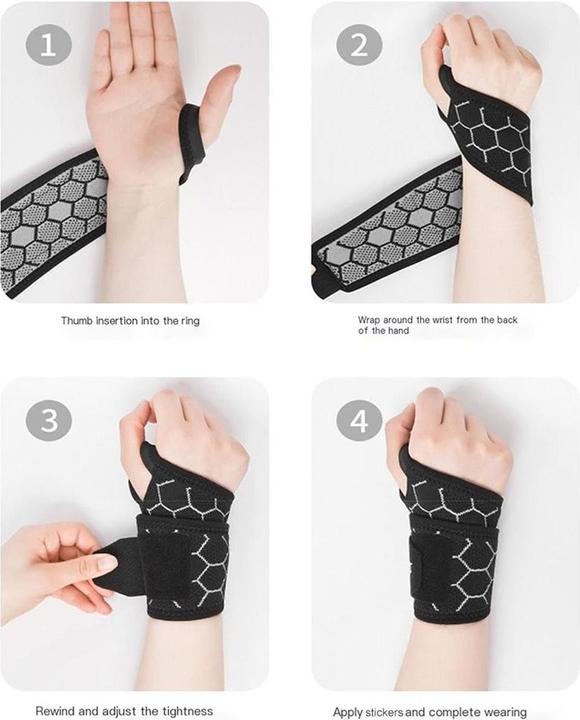 Actual product image König Design Bandage Sports wristbands Breathable Adjustable Wrist bandage Tendon protection
