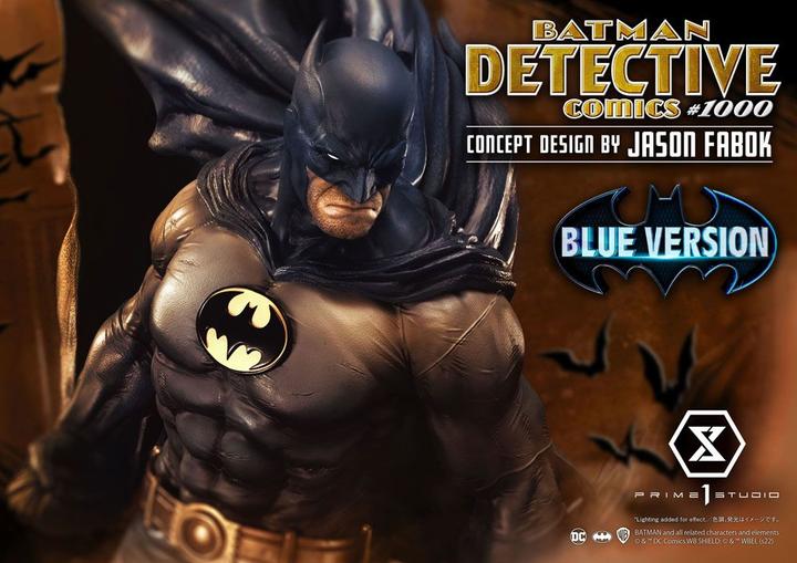 Actual product image Prime 1 Studio DC Comics statuette Batman Detective Comics #1000 Concept Design by Jason Fabok Blue Version 105 cm