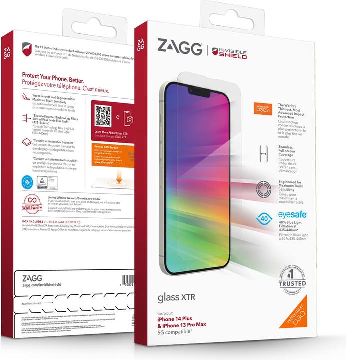 Produktbild Zagg Glass XTR (1 Stück, Apple iPhone 13 Pro Max)