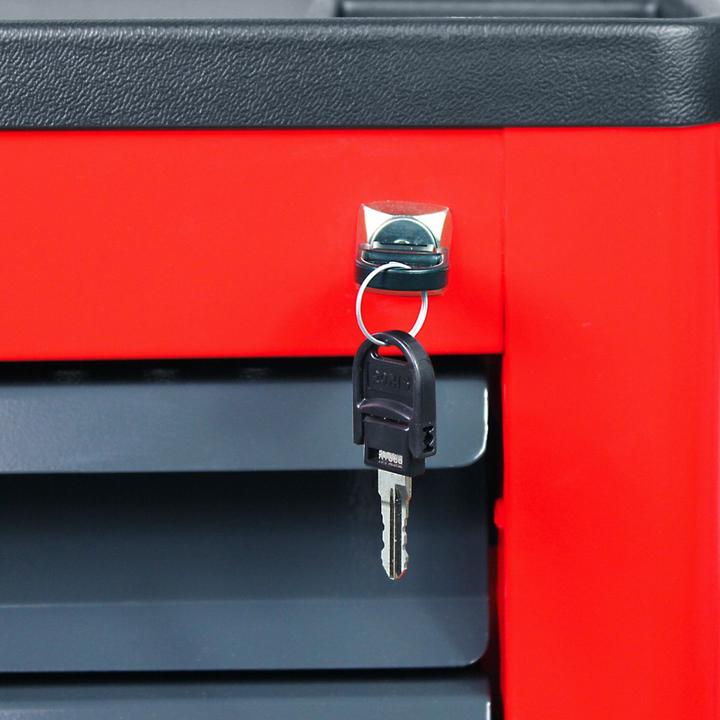Actual product image ADB Basic workshop trolley red 9 drawers