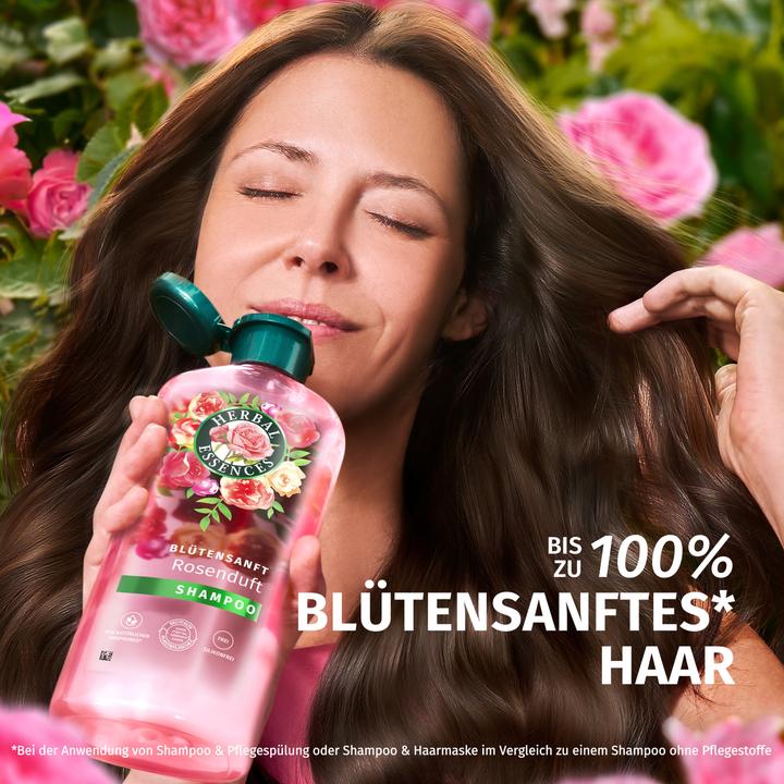 Image du produit Herbal Essences Doux comme une fleur avec un parfum de rose (350 ml, Shampoing liquide)