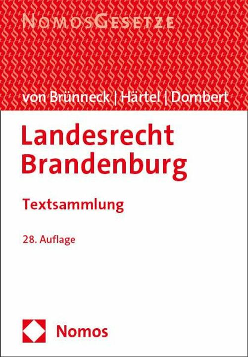 Produktbild Landesrecht Brandenburg (Deutsch, Matthias, Härtel, Ines/Dombert, 2024)