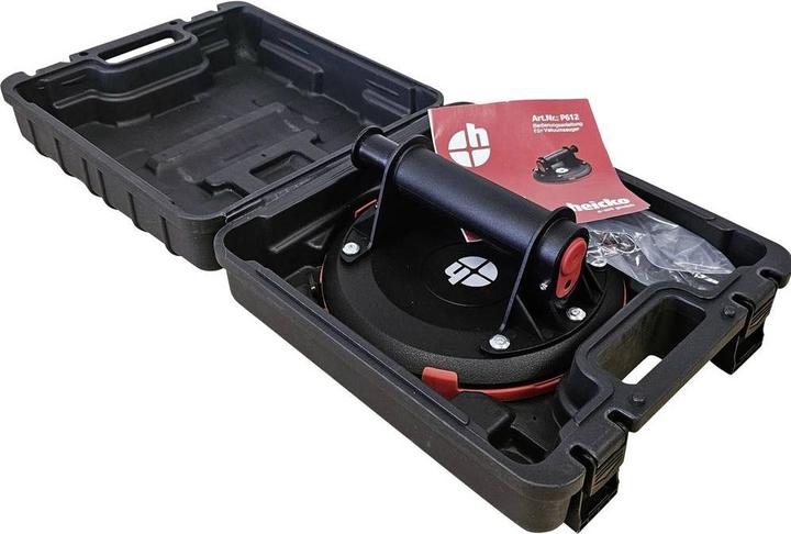 Produktbild Heicko P612 1-Kopf-Saugheber mit eingebauter Vakuumpumpe und Vakuumanzeige inkl. (140 kg)