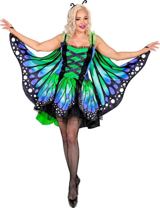 Actual product image Widmann Butterfly costume for ladies green-blue (M)