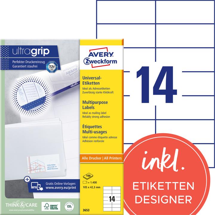 Produktbild Avery Universal-Etiketten