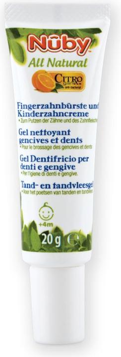 Actual product image Nuby Nûby All Natural finger toothbrush with toothpaste gel 20g