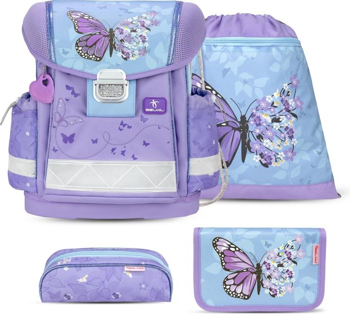 Belmil CLASSY Schulrucksack-Set Butterfly (19 l)
