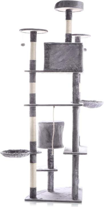Actual product image Wiltec Corner scratching post grey 210cm cat scratching post cat tree climbing tree cat (210 cm, Grey)