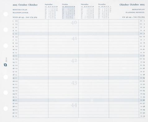 Succes Senior Jahresinhalt Januar - Dezember (9.5 x 15 cm, Deutsch, Englisch, Italienisch, Französisch)