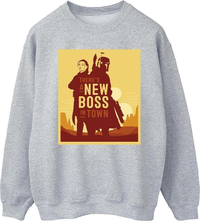 Star Wars The Book Of Boba Fett New Boss Sun Silhouette Sweatshirt (XL)