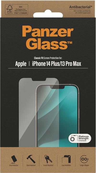 Immagine prodotto PanzerGlass Classic Fit (1 Pezzo/i, Apple iPhone 14 Plus, Apple iPhone 13 Pro Max)