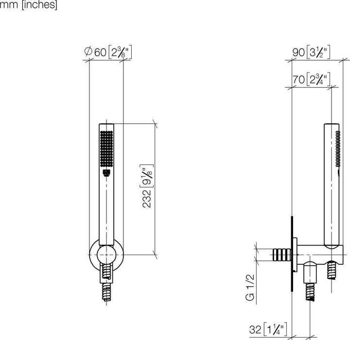 Produktbild Dornbracht Dornb Schlauchbrausegarnitur mit Brausehalter chrom