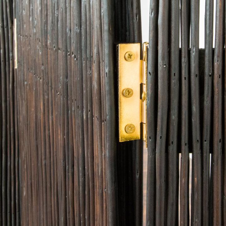 Produktbild Greendeco 3 fach Paravent Raumteiler Weide Trennwand Weidenparavent in braun