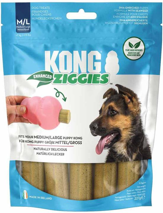 Produktbild KONG Ziggies Enhanced Puppy M/L 227G (634.7442) (Welpe + Kitten, 1 Stk., 227 g)