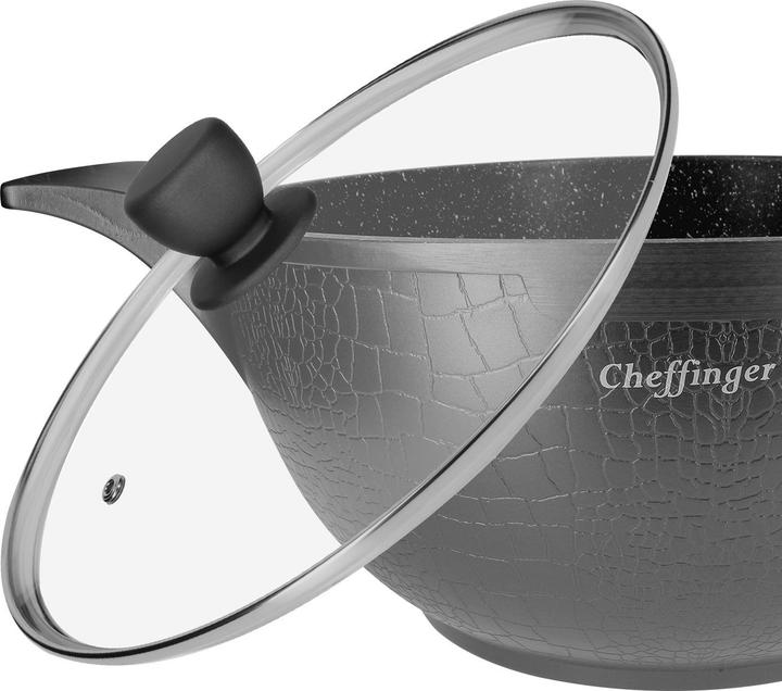 Produktbild JTI 6-teiliges Induktionstopfset - Aluminiumguss (28 cm, Römertopf, Aluminiumguss)