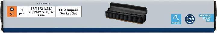 Actual product image Bosch Professional Zubehör PRO Impact socket set (32 mm, 19 mm, 24 mm, 22 mm, 23 mm, 21 mm, 27 mm, 17 mm, 30 mm)