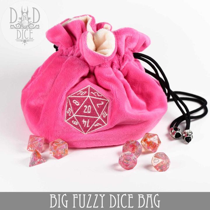 Produktbild DnD Dice Big Fuzzy Dice Bag - Pink