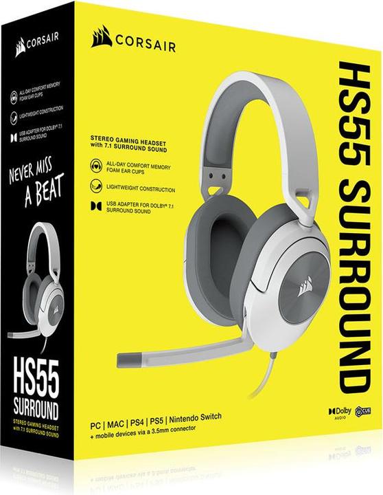 Actual product image Corsair HS55 Surround White (Cable)