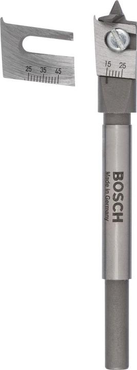 Bosch Professional Zubehör Flachfräsbohrer, verstellbar, Sechskant 15 - 45 mm, 25 - 45 mm, 120 mm (45 mm)