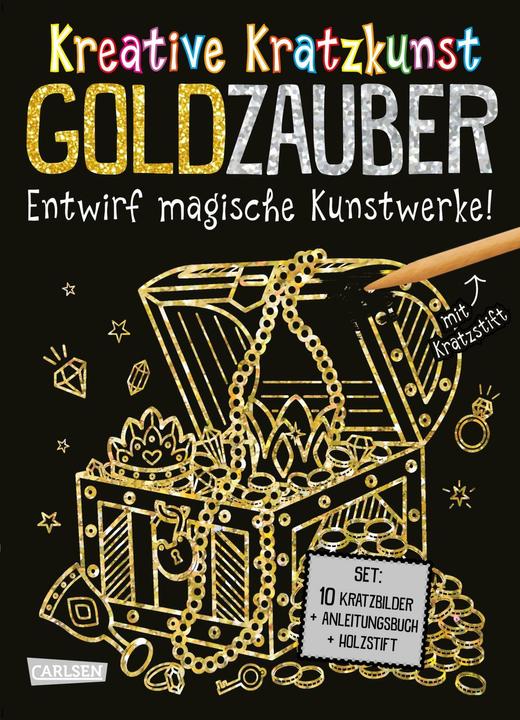 Actual product image Scratching pictures for children: Creative scratching art: Gold magic