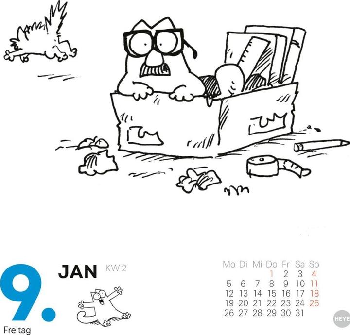 Produktbild Simons Katze Tagesabreisskalender 2026 (11 x 14 cm, Deutsch)