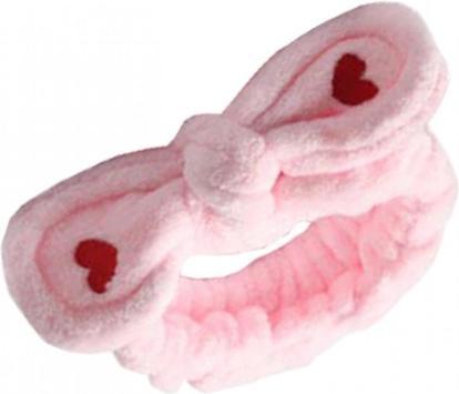Productafbeelding Ecarla Cosmetische Hoofdband Met Hartjes Roze