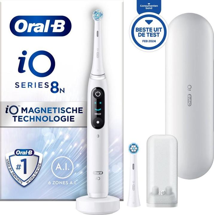 Actual product image Oral-B iO Series 8n wit met extra opzetborstel (Oscillating toothbrush)