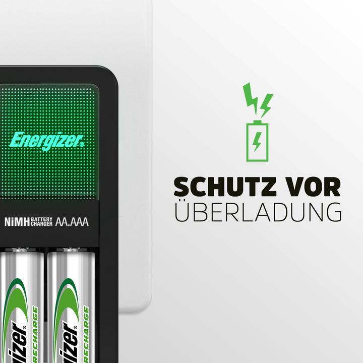 Produktbild Energizer Recharge Mini (2 Stk., AA, 2000 mAh, Ladegerät inkl. Akku)