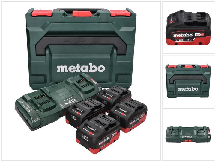 Metabo Basis Set LiHD 18 V + 4x Akku 8,0 Ah +Â 2x LadegerÃ¤t + metaBOX ( 685135000 ) (18 V)