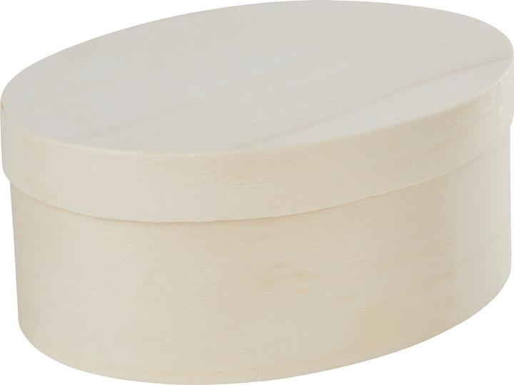 Produktbild VBS Spanschachtel "Oval", 12 x 9 cm, H 5 cm, 4 Stück