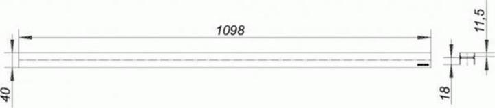 Produktbild Dallmer Abdeckung CeraLine Individuell, 520784, 1100mm (1455 mm)