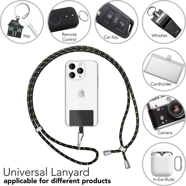Actual product image Nalia Universal mobile phone necklace with pad