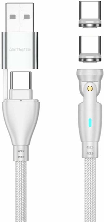 Produktbild 4smarts USB-C/A 540° Magnetkabel GravityCord (1.80 m, USB 2.0)