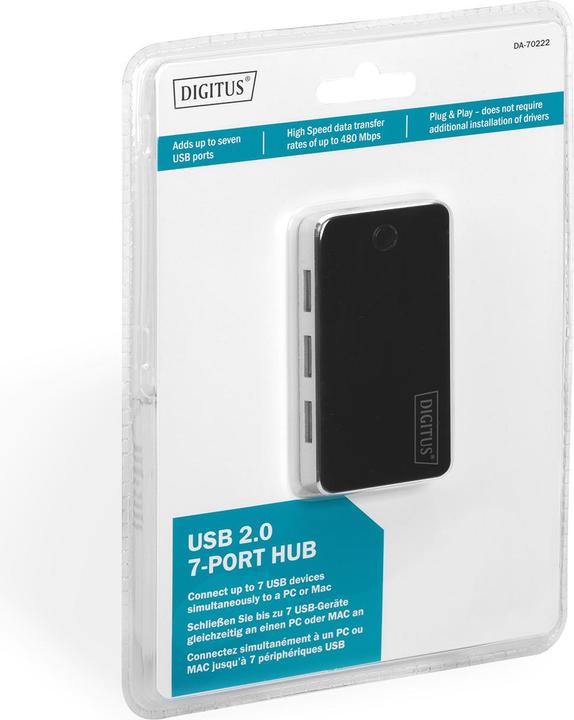 Produktbild Digitus USB 2.0 Hub (USB-A, 7 Ports)