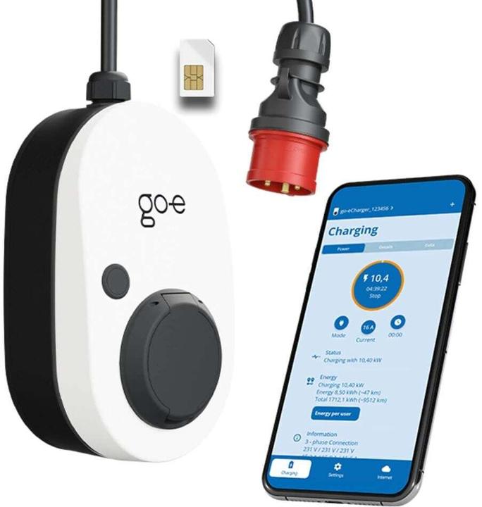Actual product image Go-E Charger Gemini flex 2.0 GSM 11 kW (Type 2, 11 kW, 16 A, CEE 16)