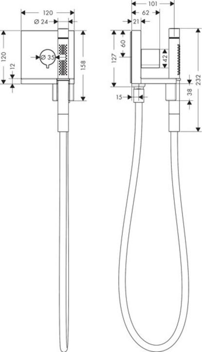 Produktbild Axor Starck ShowerCollection Handbrausemodul Unterputz 12 x 12, eckig