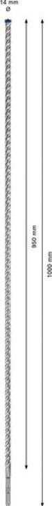 Produktbild Bosch Professional Zubehör EXPERT SDS plus-7X Hammerbohrer, 14 x 950 x 1000 mm (14 Millimeter)