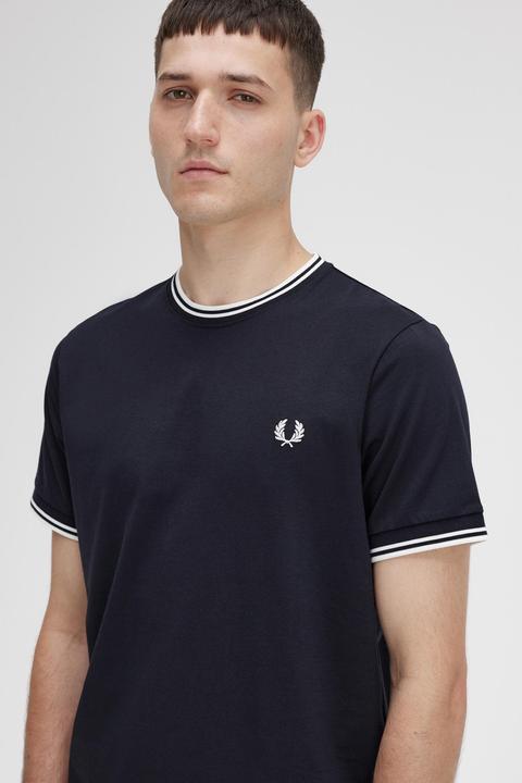 Immagine prodotto Fred Perry Maglietta con doppia punta nera (XL)