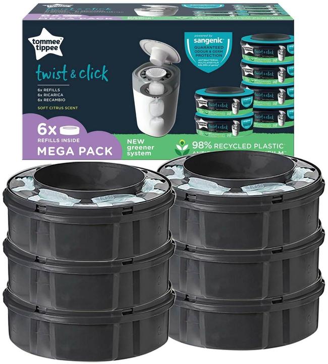 Actual product image Sangenic Twist & Click refill cassettes (6 x)