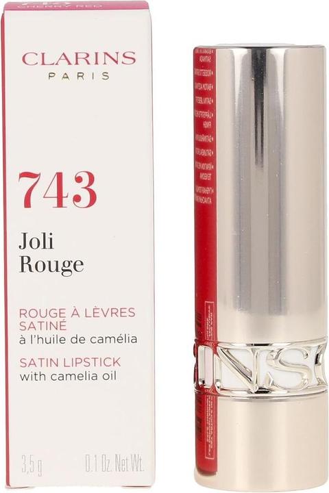 Actual product image Clarins Joli Rouge Satin No 743 (No. 743 - Cherry Red)